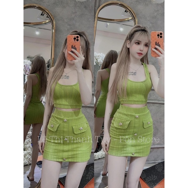 SET BODY KHUY / VÁY ÔM THUN XƯƠNG CÁ