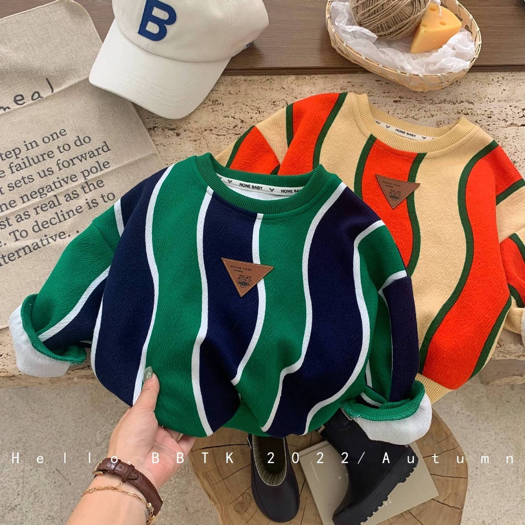 Áo Sweater Thời Trang Xuân Thu Phong Cách Hàn Quốc Mới Cho Bé Trai