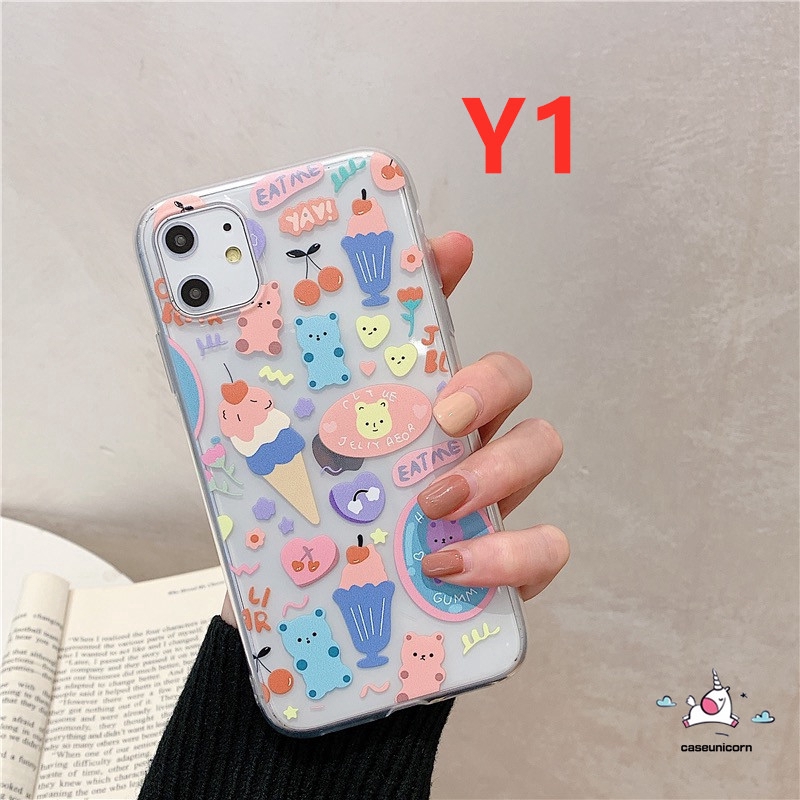 Ốp điện thoại TPU mềm họa tiết chú gấu dễ thương dành cho iPhone 11 Pro Max SE 2020 6 6s 7 8 Plus X XR XS XS MAX 12 mini 12 Pro Max | BigBuy360 - bigbuy360.vn
