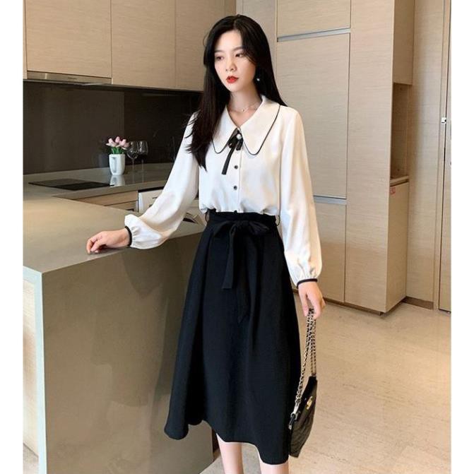 Áo sơ mi nữ công sở tay dài, viền cổ có nơ tiểu thư nữ tính, thanh lịch chất vải cao cấp- xưởng HÀNG CAO CẤP [SIÊU PHẨM] | BigBuy360 - bigbuy360.vn