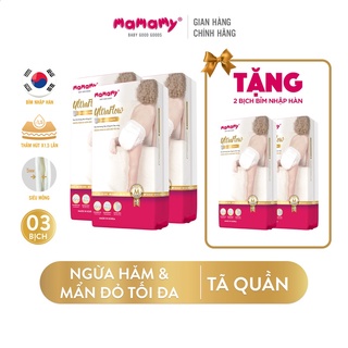 Tã quần Ultraflow Mamamy chống tràn, khô thoáng, đủ size M44L42XL32XXL26 - Combo 3 bịch tặng 2 bịch cùng loại