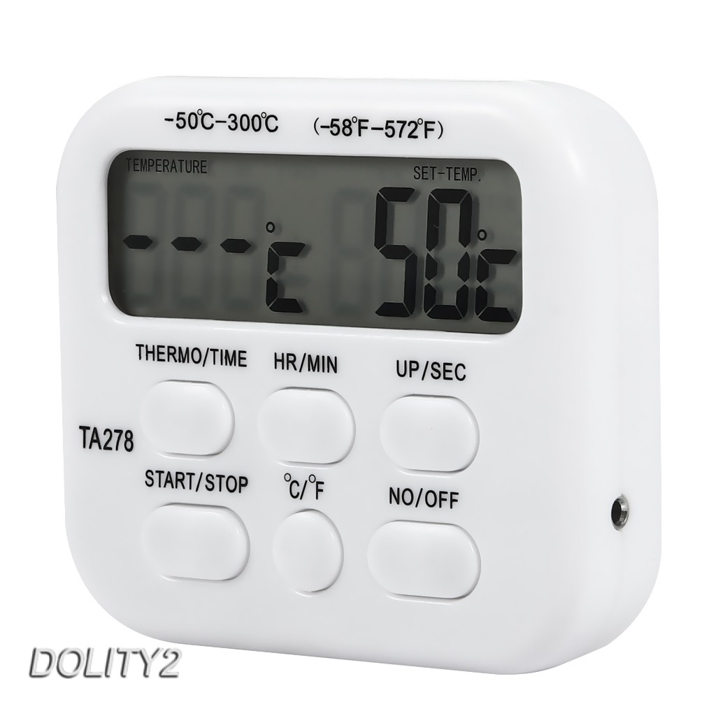 Nhiệt Kế Điện Tử Không Dây Màn Hình LCD Kỹ Thuật Số Có Hẹn Giờ Dùng Nướng Thịt BBQ