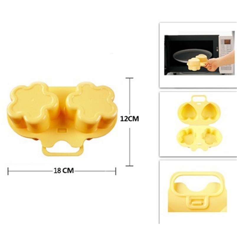 Khuôn Hấp Trứng Hình Hoa Trái Tim Cho Lò Vi Sóng