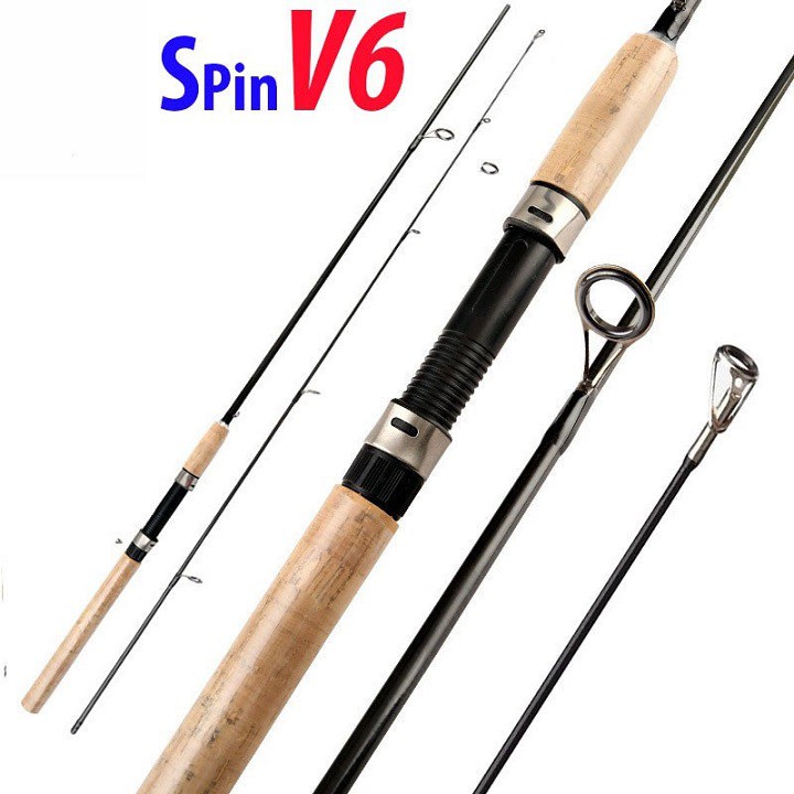 Cần Câu Cá Cần Câu Lure SPIN V6 độ cứng M chuyên câu lure lăng xê cao cấp CC13 đồ câu FISHING_HD