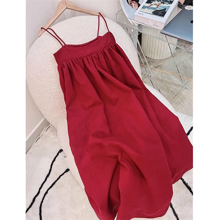 Đầm maxi hai dây quây ngực sang chảnh Váy 2s cúp ngực dáng suông đi biển