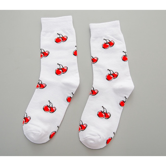 Vớ cao cổ hình trái Cherry Nam Nữ phong cách trẻ trung, năng động.