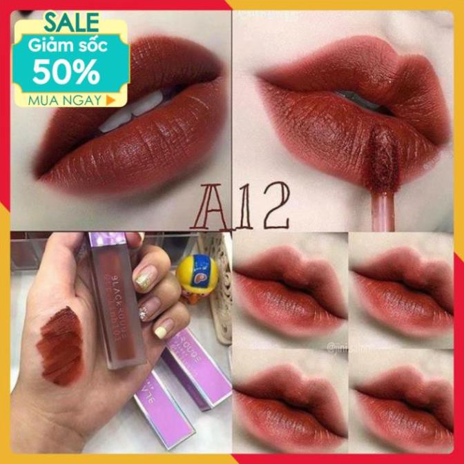 [ 𝐒𝐚𝐥𝐞 𝟓𝟎% ] Son Black Rouge A12 ⚡️𝑯𝒂̀𝒏𝒈 𝑯𝒂𝒏𝒅𝒎𝒂𝒅𝒆⚡️ Son Màu Đỏ Nâu Trầm Siêu Hót | Thế Giới Skin Care