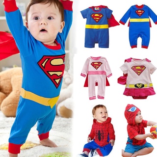 Bộ áo liền quần trẻ em Batman và Superman Spiderman bền và mềm mại