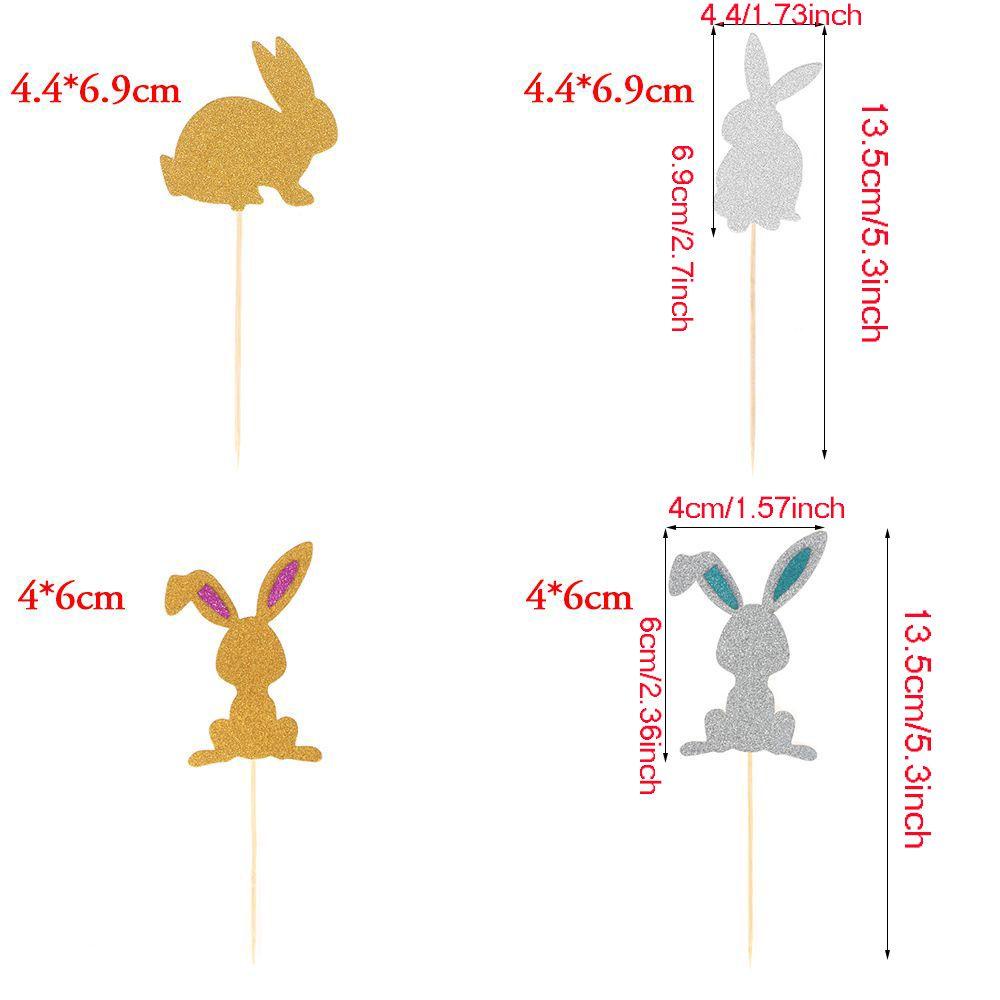 GOGOUP Set 4 / 8 Que CắM HìNh Thỏ Dễ Thương NhiềU MàU TuyệT ĐẹP Trang Trí BáNh Cupcake