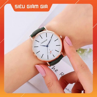 [SIÊU SALE] ĐỒNG HỒ NỮ CANDYCAT mặt tròn vành đai dây da mỏng nhẹ