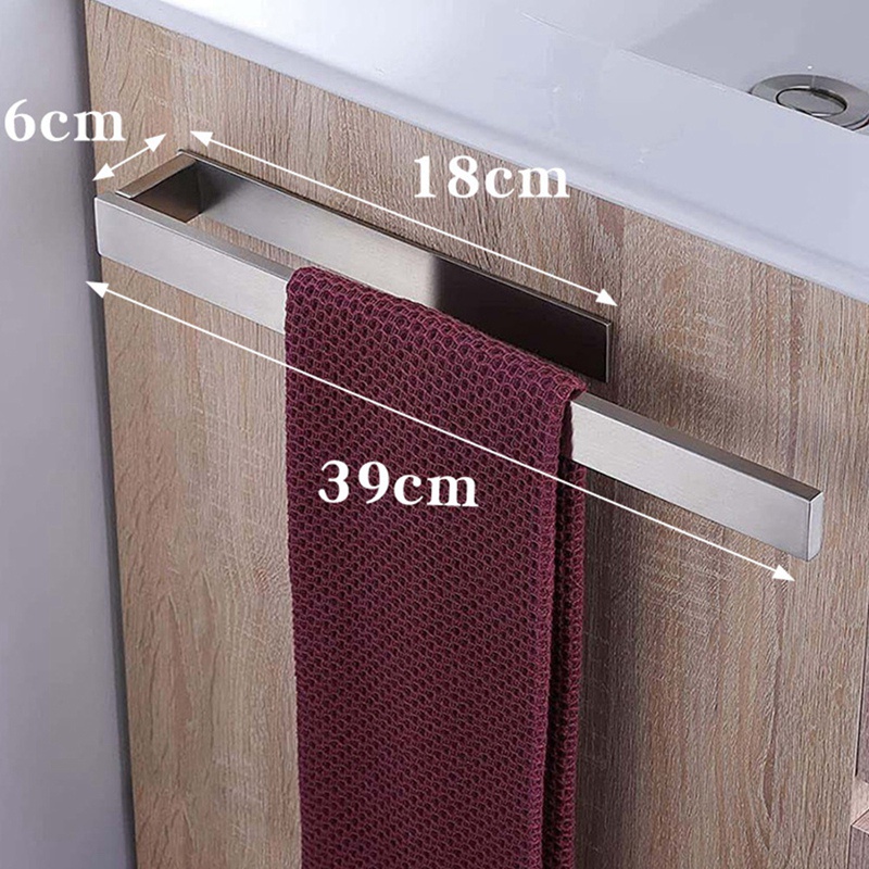 Giá Treo Khăn Bằng Thép Không Gỉ Màu Đen 39cm Tiện Dụng Cho Nhà Tắm