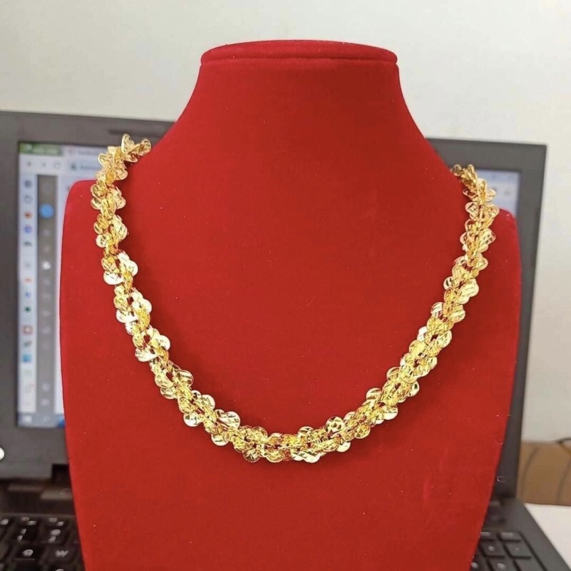 Dây chuyền xoắn hoa mai cọng LỚN