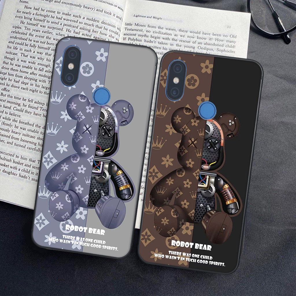 Ốp lưng Xiaomi MI 8 / MI 8 SE in hình Gấu nâu - hồng, Gấu Be@rick  cực CUTE, DỄ THƯƠNG