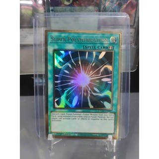 [ Dưa Hấu Yugioh ] Lá bài thẻ bài Super Polymerization - Premium Gold Rare - Tặng bọc bài nhựa bảo quản