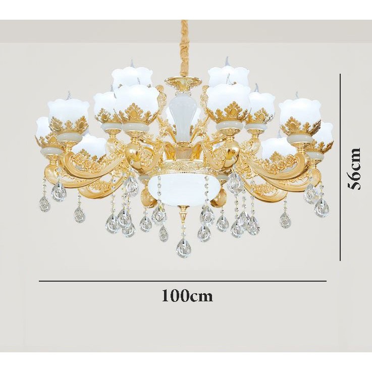 Đèn chùm MONSKY ERIO kiểu dáng đẳng cấp, sang trọng trang trí nội thất hiện đại loại 15 tay - kèm bóng LED chuyên dụng.