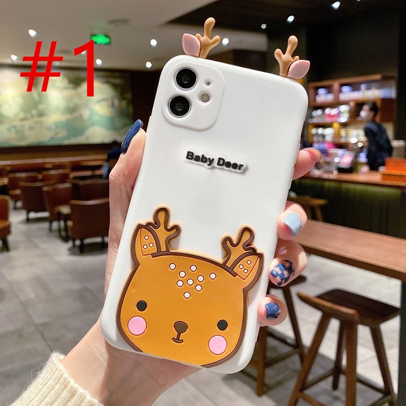 Compatible For Samsung Galaxy A05S A05 A24 M14 A04S A04e A13 A33 A53 A73 A03 M54 S8 S9 S10 Plus S20 S21 FE Note 8 9 20 Note 10 Plus Phim hoạt hình Gấu và Thỏ Tai nghe vui tai Bao đựng điện thoại
