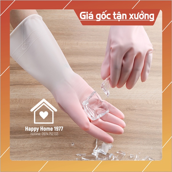 [HSP89] Găng tay cao su rửa chén bát giặt đồ mẫu Happyhome1977[CỰC BỀN][SIÊU SALEGăng tay siêu đẹp siêu bền