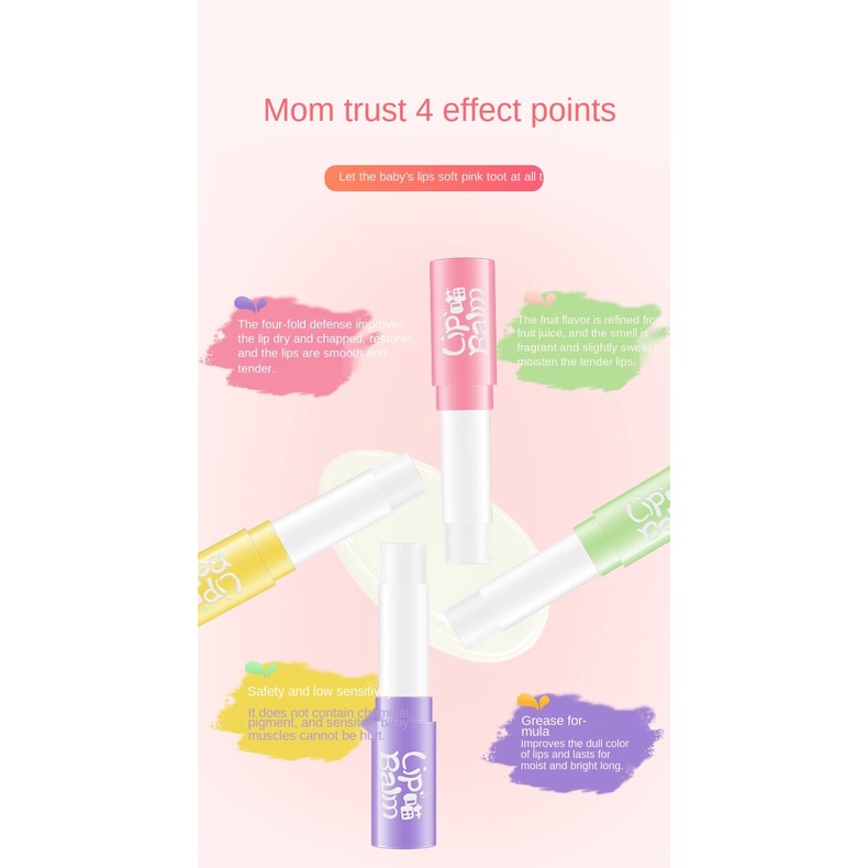 Son Dưỡng Môi Chống Nứt Nẻ Hình Móng Mèo Dễ Thương Cho Bé
