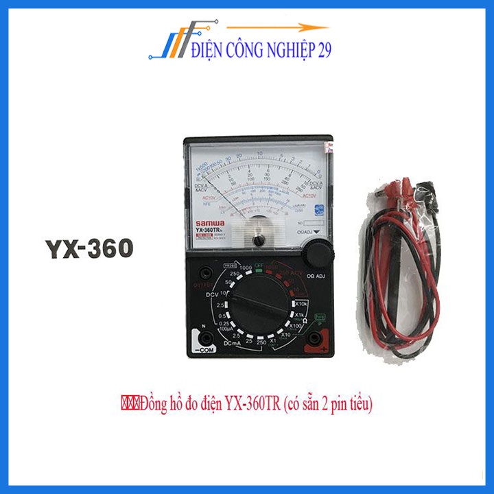 Đồng Hồ Đo Điện Dây Kim SAMWA YX-360TR Tặng 1 Pin 9V + 2 Pin 1,5V AA