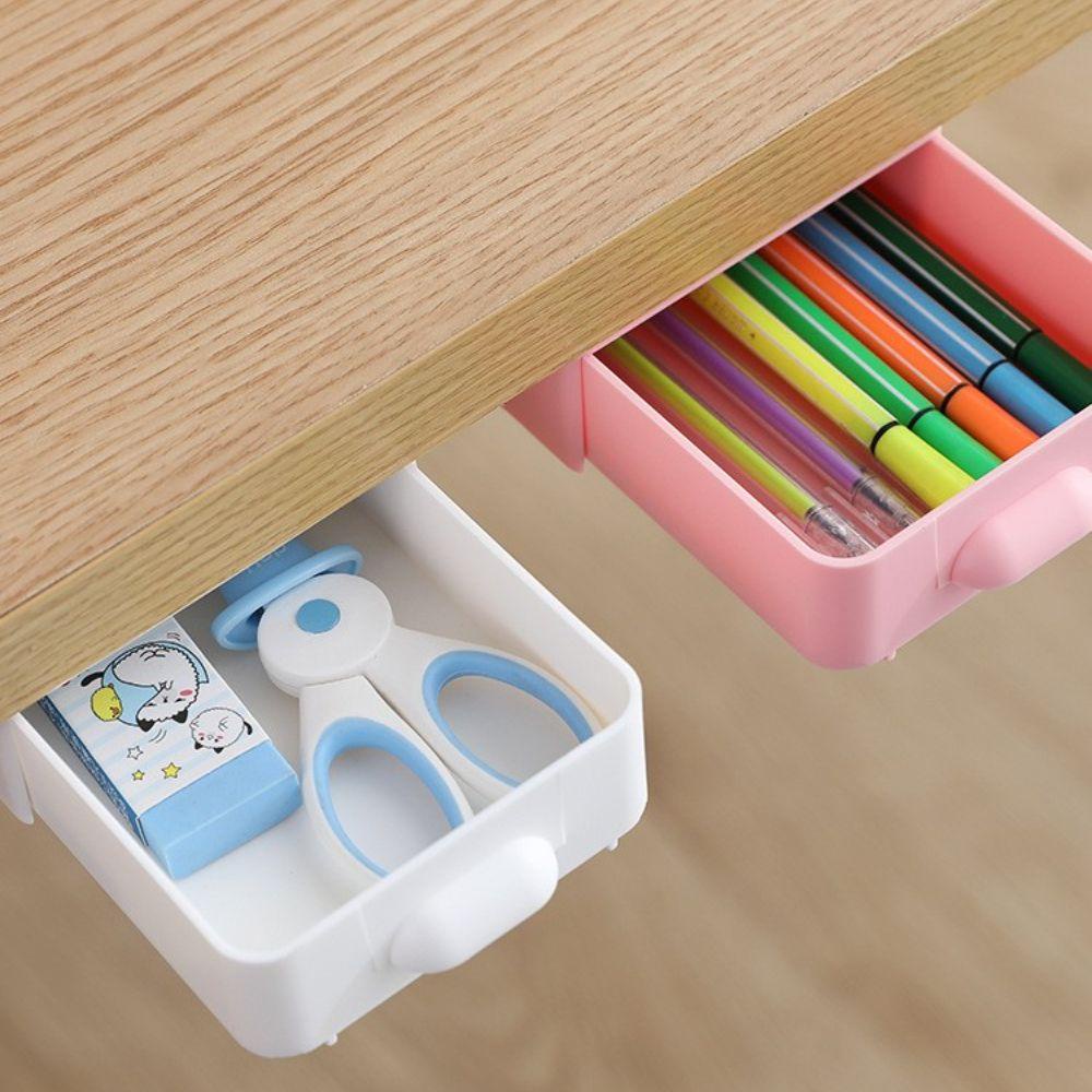 Hộp Đựng Bút Gắn Bàn Đơn Giản Tiết Kiệm Không Gian Không Cần Đục Lỗ Tiện Dụng