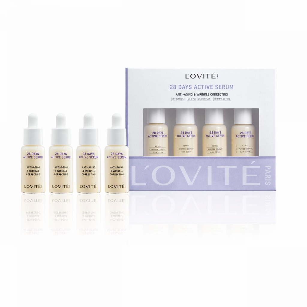 Serum chống lão hóa L'ovite 28 Days Active Serum Anti-aging & Wrinkle Correcting 40ml