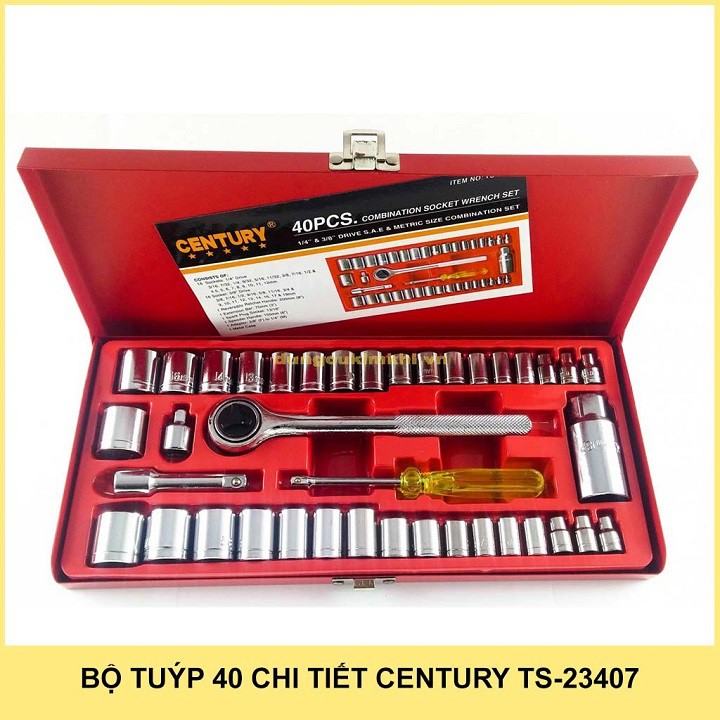 BỘ TUÝP 40 CHI TIẾT CENTURY TS-23407