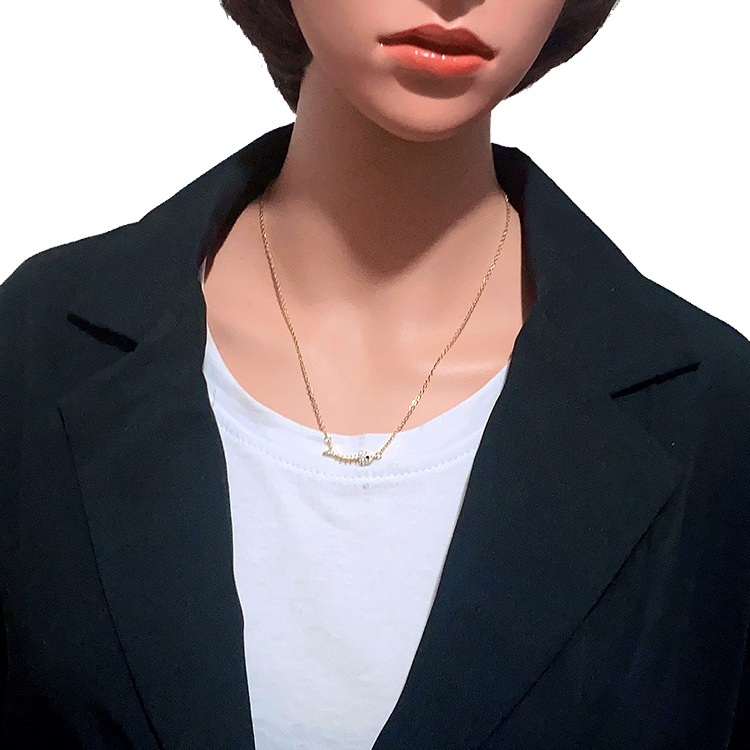 Dây Chuyền Thép Không Gỉ Mạ Vàng 18k Đính Đá Kim Cương Thời Trang Dành Cho Nữ