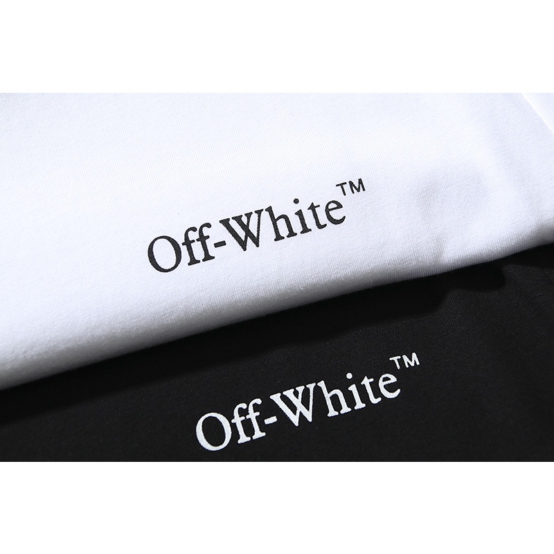 Áo Thun Cotton Tay Ngắn Dáng Rộng In Logo Off-white Thời Trang Cho Cặp Đôi Plus Size S-XL