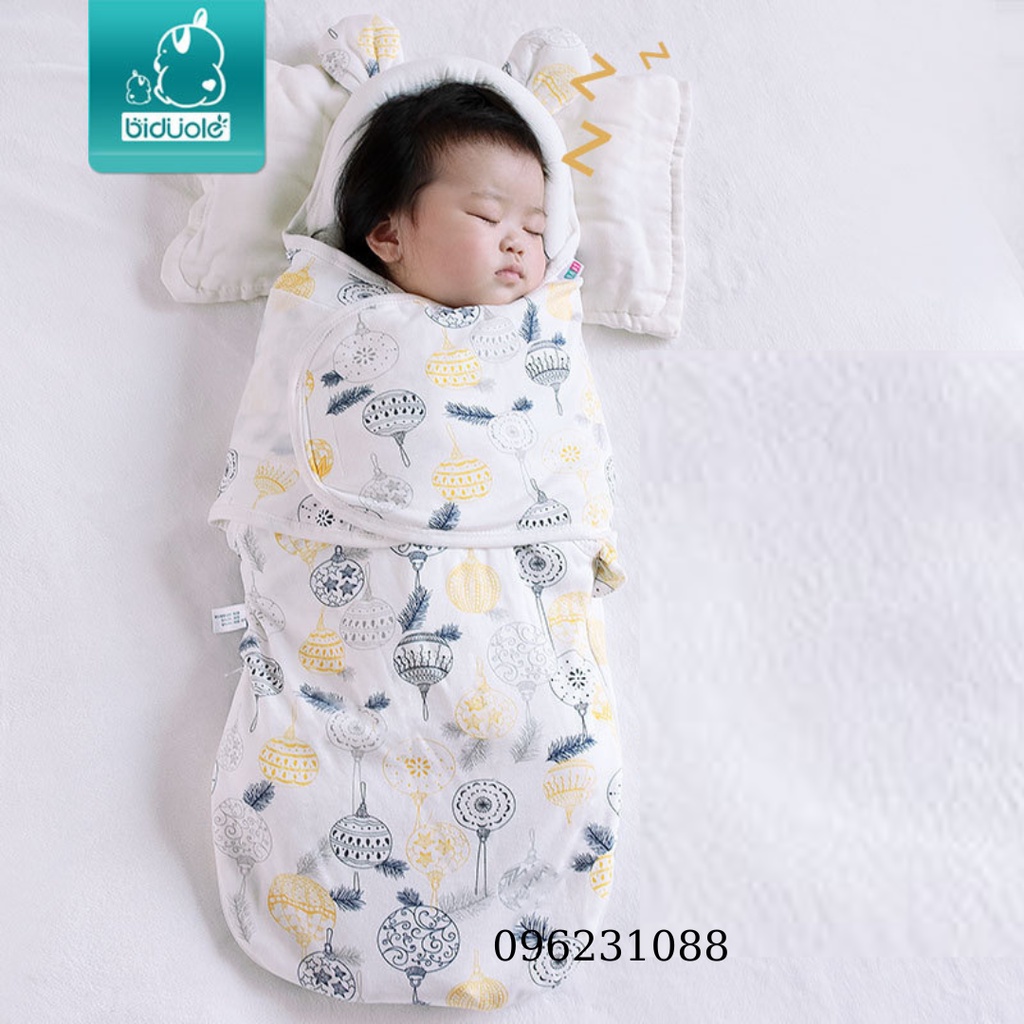 Túi Ngủ Cho Bé Bidole cotton tinh khiết chống sốc cao cấp cho bé sơ sinh - Mokids