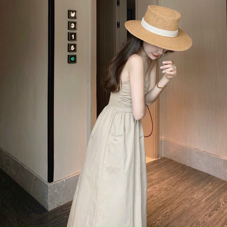 Đầm Nữ, Váy 2 Dây Nữ Rúm Ngực Dáng Dài Xòe Siêu Xinh Hàng Loại 1 Hot Trend | BigBuy360 - bigbuy360.vn