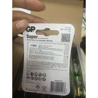 Vỉ 8 Pin Đũa AAA GP Supper Akaline Nhập Khẩu
