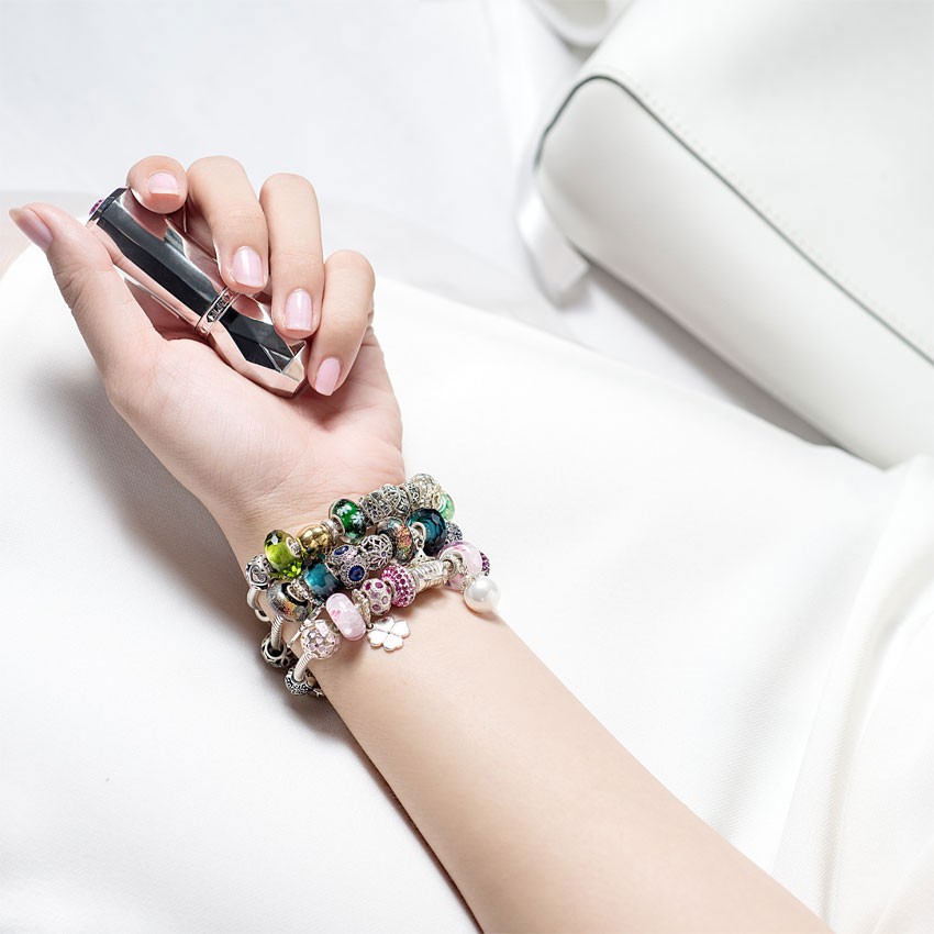 Hạt charm xỏ DIY PNJSilver hình dẹt tròn 0000K060166