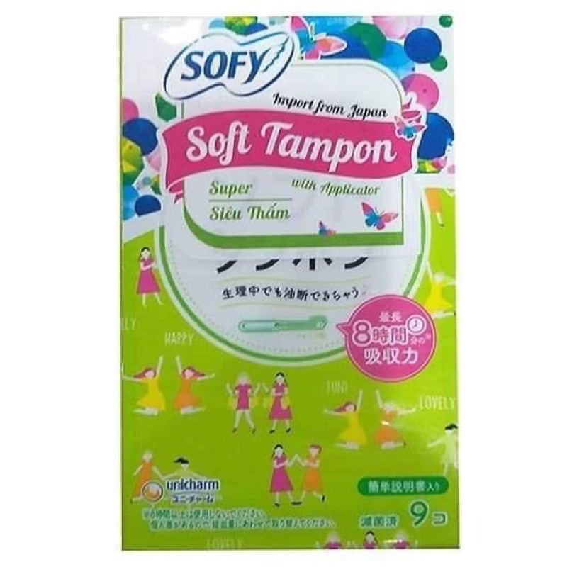 Băng vệ sinh siêu thấm Sofy Soft Tampon Super 9 ống