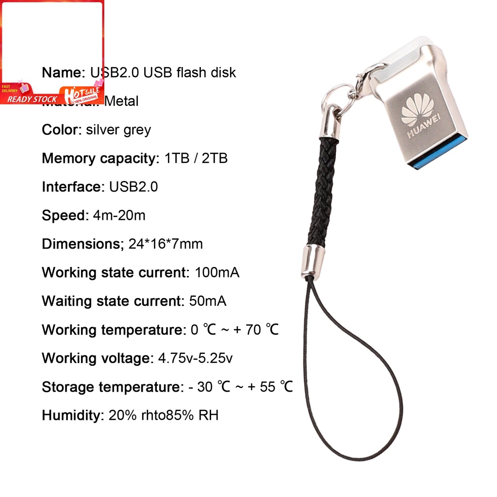 Usb Kim Loại 1tb / 2tb Tốc Độ Cao Cho Máy Tính | BigBuy360 - bigbuy360.vn