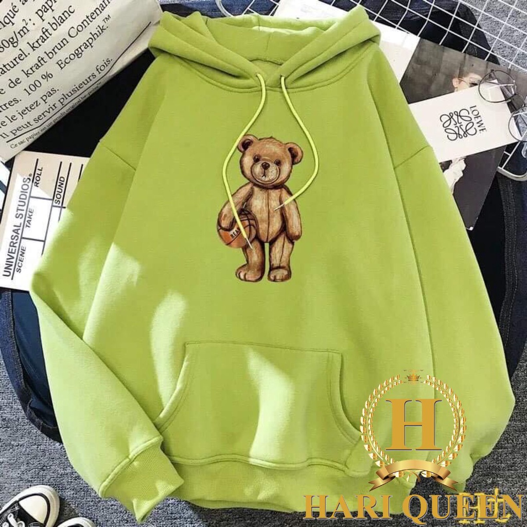 Áo hoodie 5d gấu bóng rổ HTH1120
