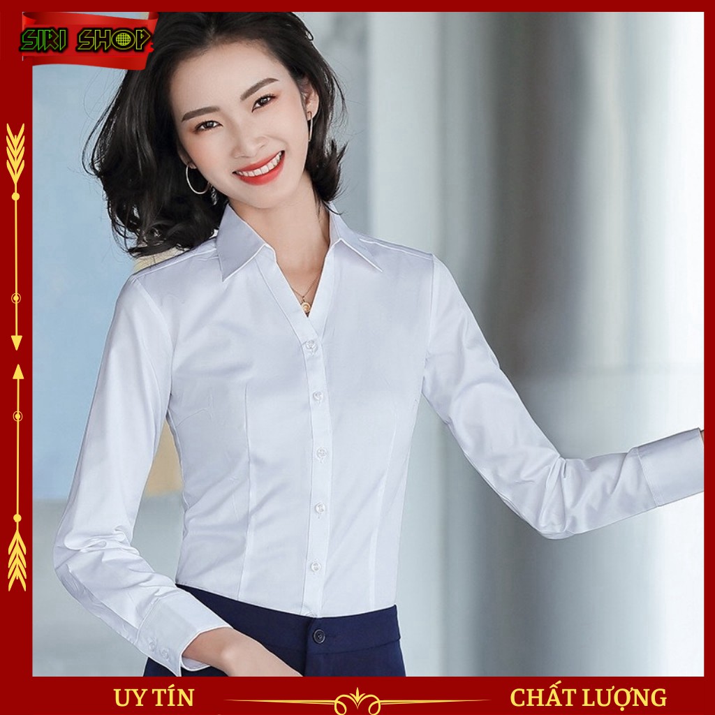 Áo Sơ Mi Nữ Dài Tay Công Sở SIRI-SM01 Chất Vải Kate Form Chuẩn Đủ Màu - Đổi trả Nếu Mặc Không Vừa