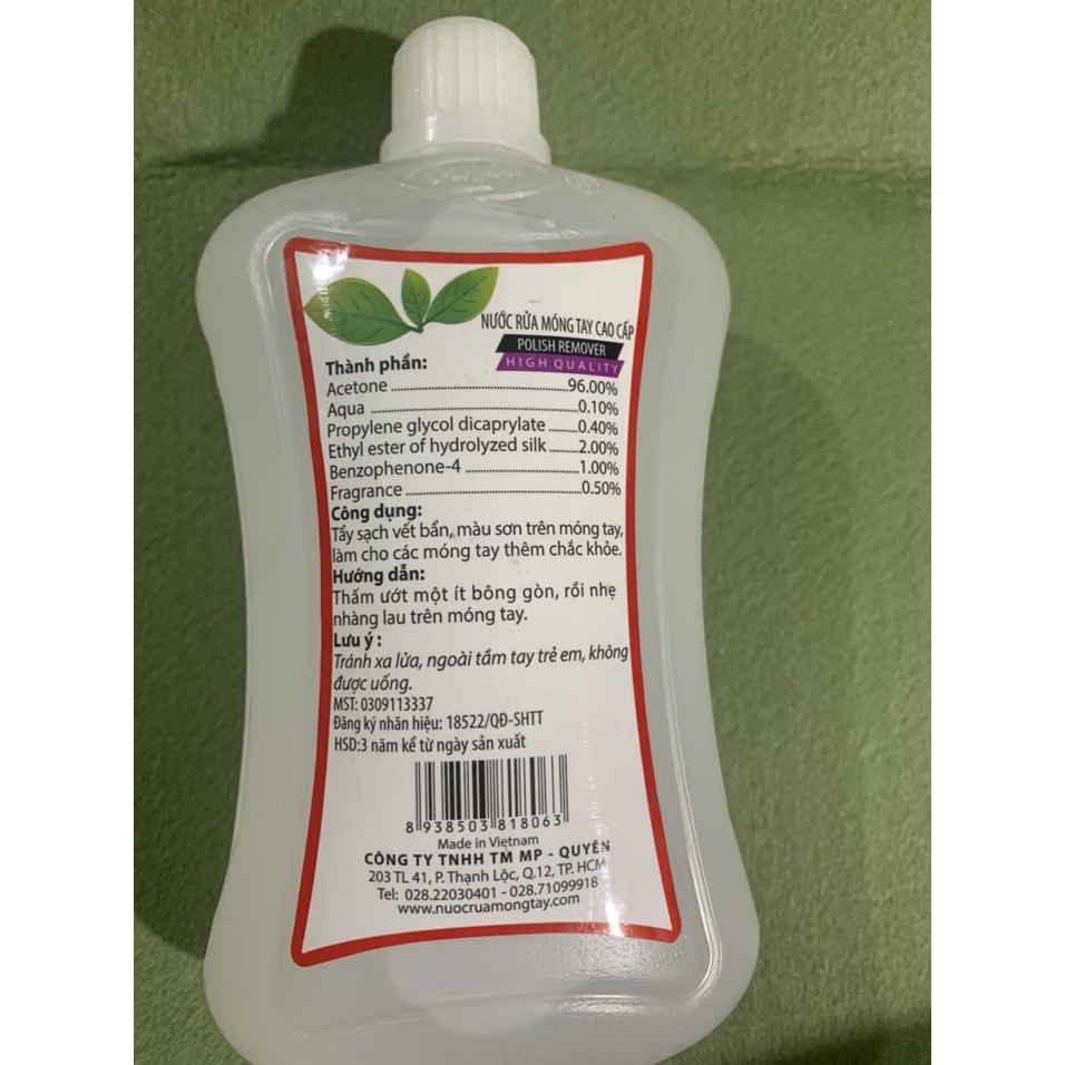 Nước Rửa Móng Tay Quyên Acetone 1000ml