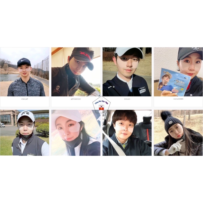 Miếng dán gò má ngọc trai golf chống tia UV Hàn Quốc