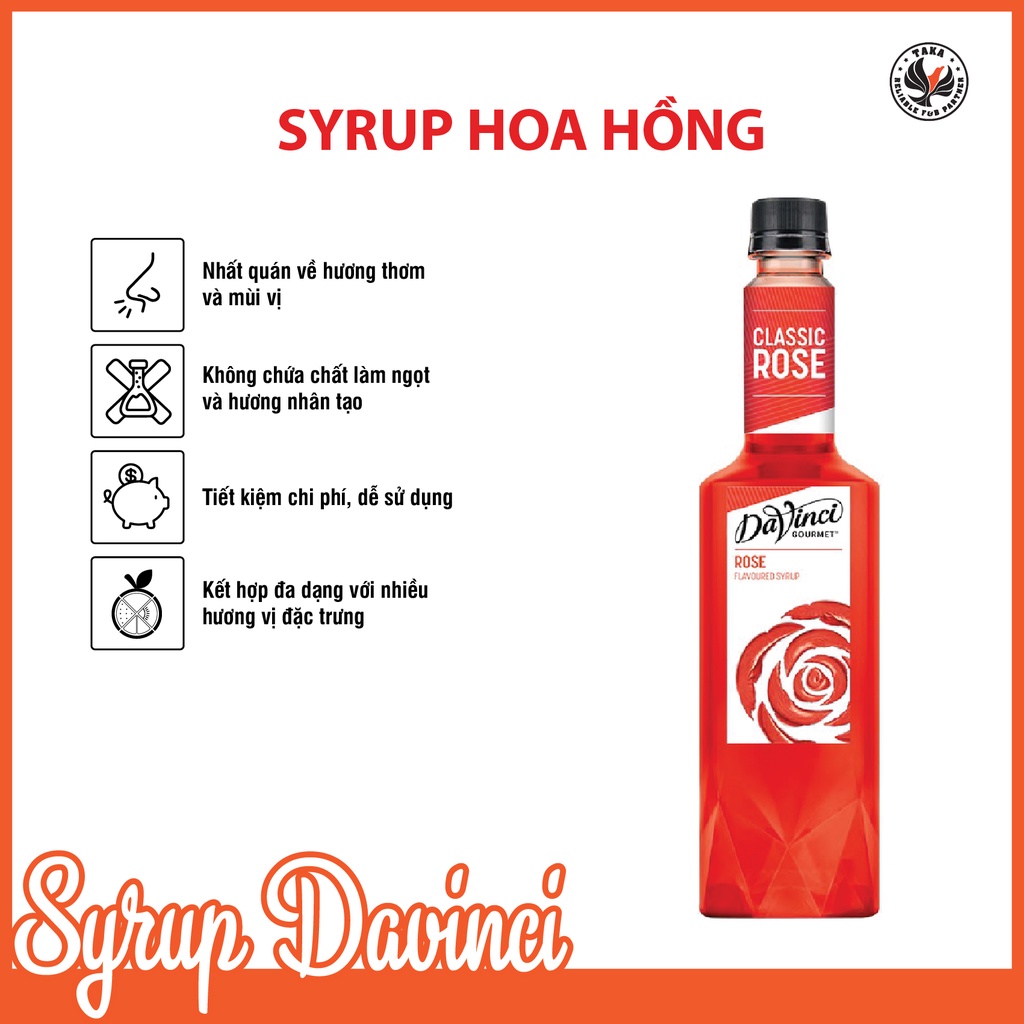 Siro Davinci các hương vị chai 750ml. Hàng công ty có sẵn. Giao hàng ngay