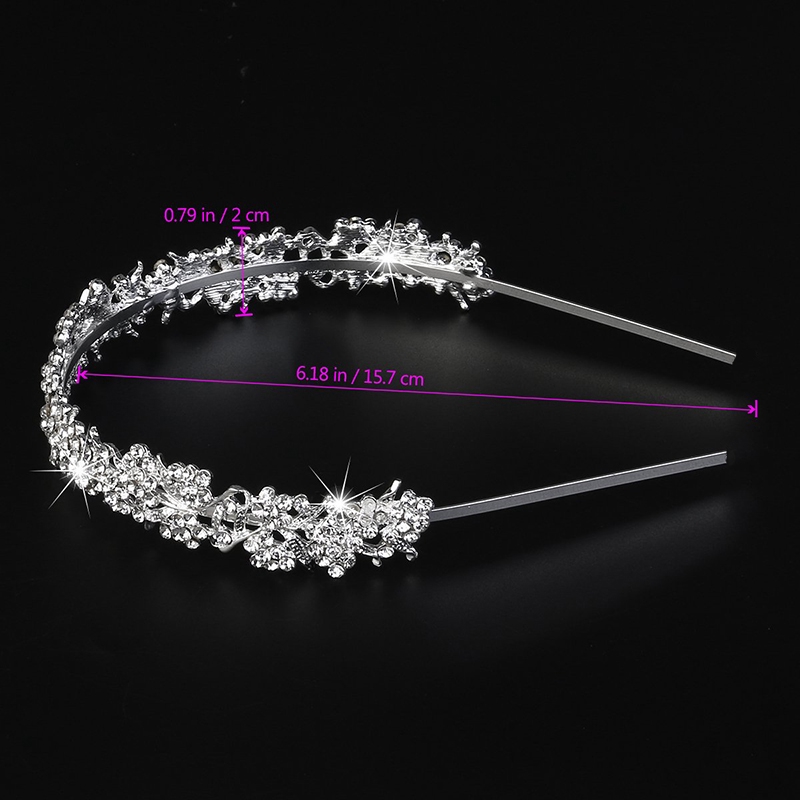 Băng đô cài tóc đính đá lấp lánh cho nữ