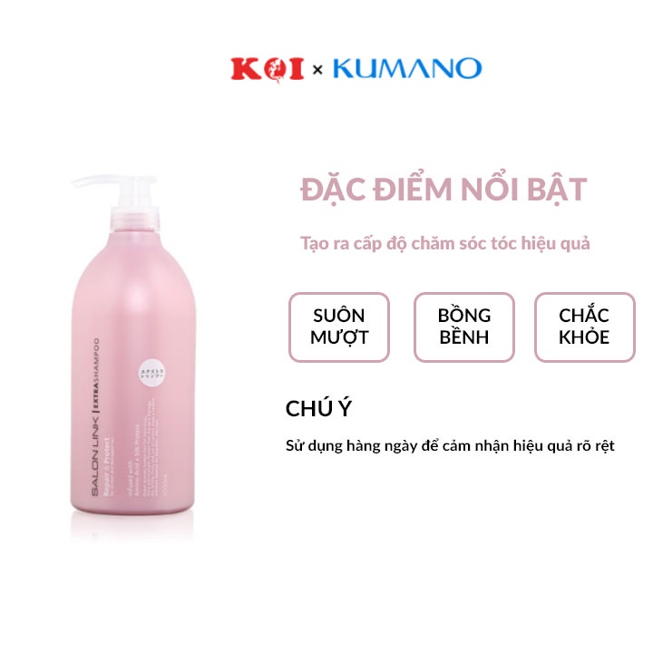 Dầu gội đầu Kumano Salon Link Extra dùng cho tóc thẳng 1000ml