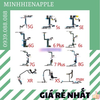 Dây nút nguồn, volume ip 5/5s/5c/6/6s/6plus/6splus/7/7plus/8/8plus/x/xs/xr/xsmax zin tháo máy