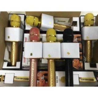 Mic Karaoke không dây SD-08 kèm loa bluetooth hàng loại 1 âm thanh cực chuẩn