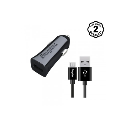 Sạc Ô tô Energizer Quick Charge 2.0 kèm cáp Micro USB cho xe hơi - DCA1QHMC3