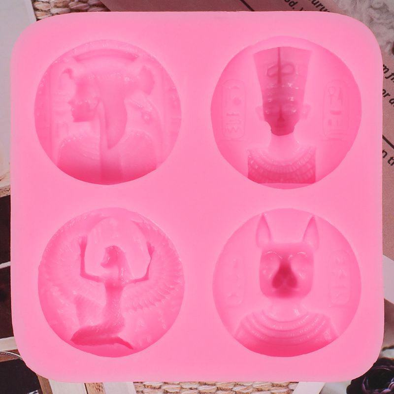 Khuôn Silicone Tạo Hình Đồng Xu Ai Cập Trang Trí Bánh