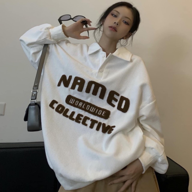 Áo polo nameo freesize tay dài hình thật ở cuối