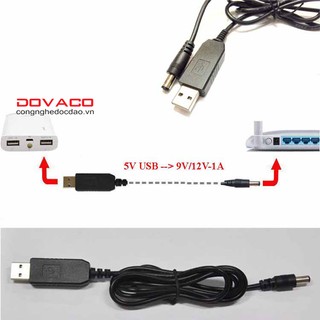 Cáp chuyển đổi điện áp từ cổng usb 5v sang 12v