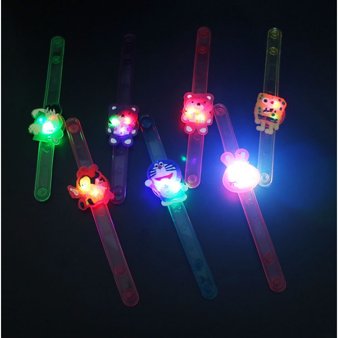 Đồng hồ phát sáng vòng đeo tay dây đeo tay hoạt hình dây đeo tay trẻ em long lanh vòng tay giáng sinh halloween