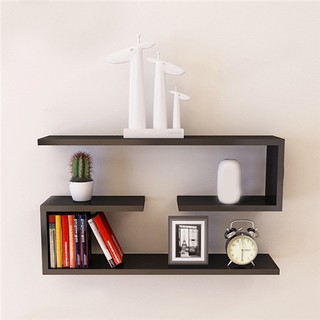 Bộ 2 Kệ Chữ J Treo Tường Gỗ Lõi Xanh Chống Ẩm Cao Cấp + Tặng Giá đỡ Điện Thoại Gỗ Dễ Thương