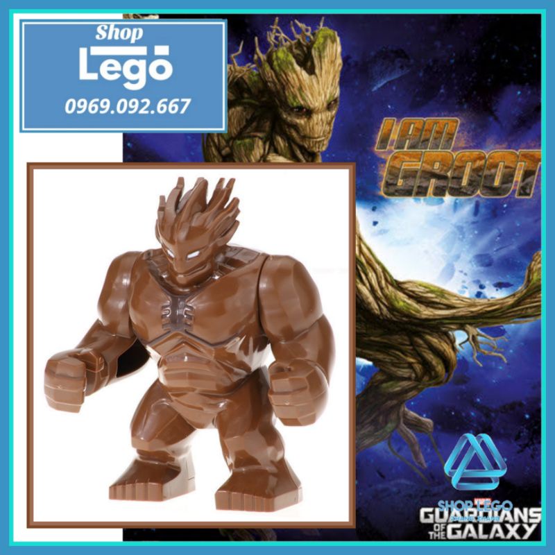 Xếp hình người cây Groot Comics trong Guardians of the Galaxy Vệ binh dải ngân hà Lego Minifigures Kopf KF1000